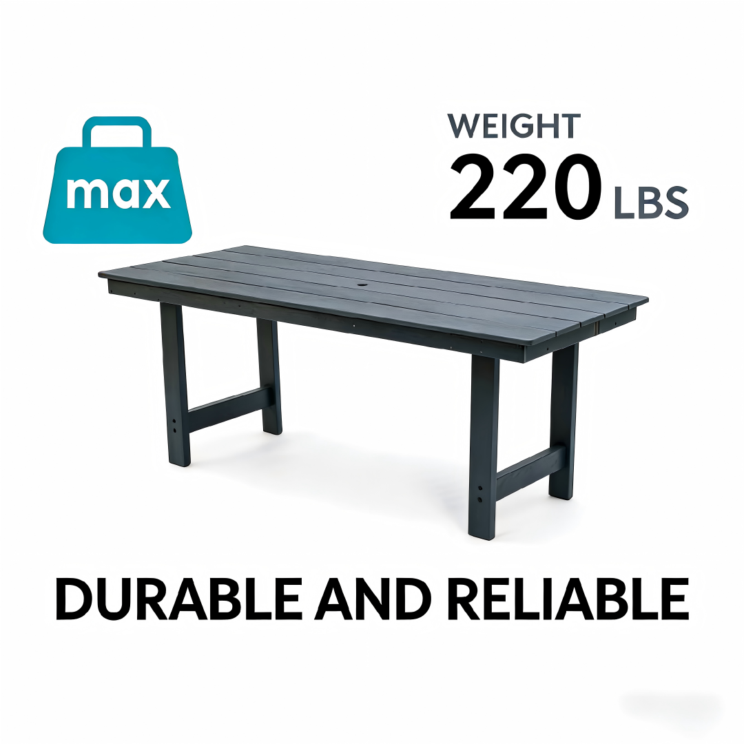 HDPE Outdoor Patio Dining Set with 6 Chairs