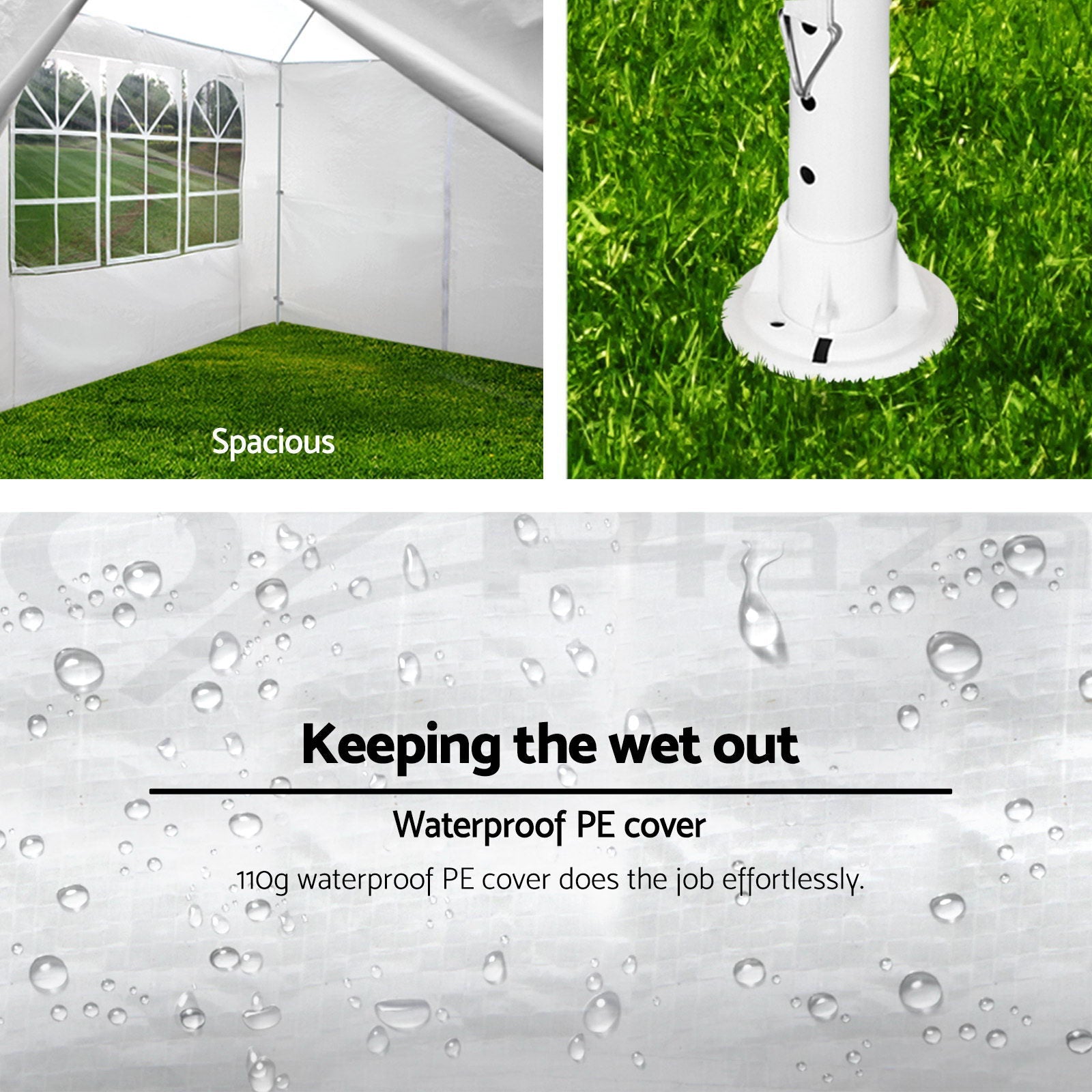 10x30' Outdoor Garden Gazebo Wedding Party Tent Canopy Marquee with 5 Removable Sidewalls