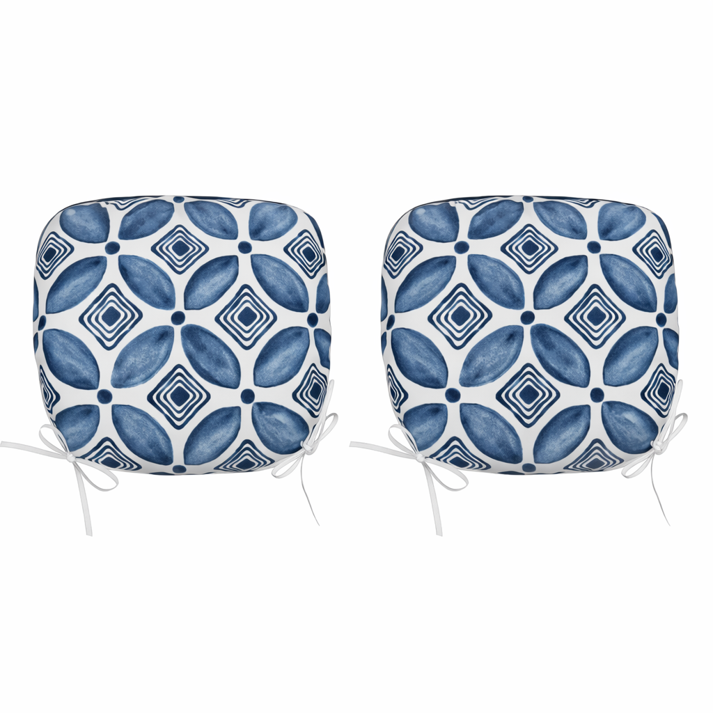 Water-Repellent Outdoor Patio Chair Cushions with Foam Filling - Gray