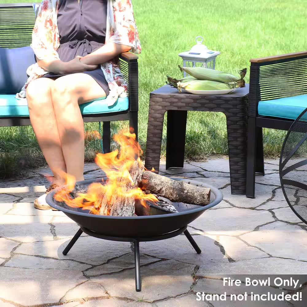 23 In. X 5 In. Classic round Steel Replacement Wood-Burning Fire Pit Bowl