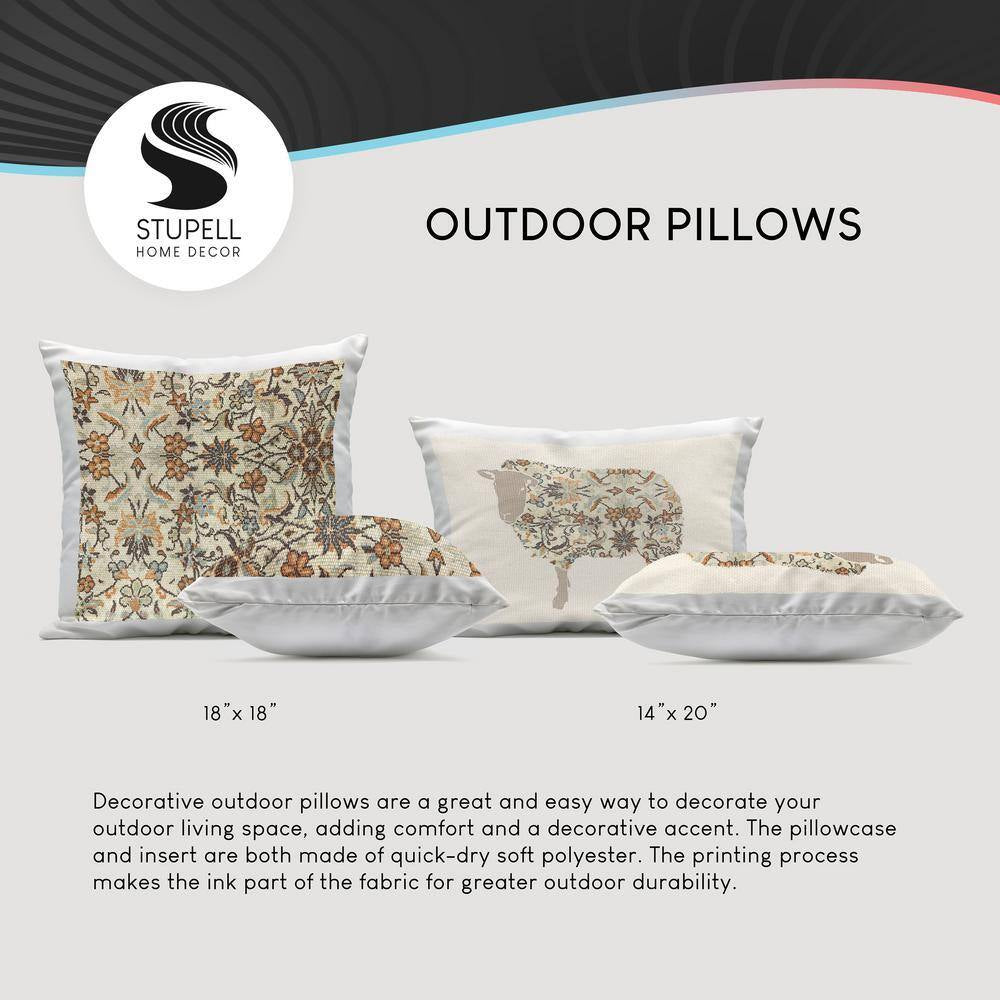 Modern Glam Heart Shape Gold Square Outdoor Throw Pillow