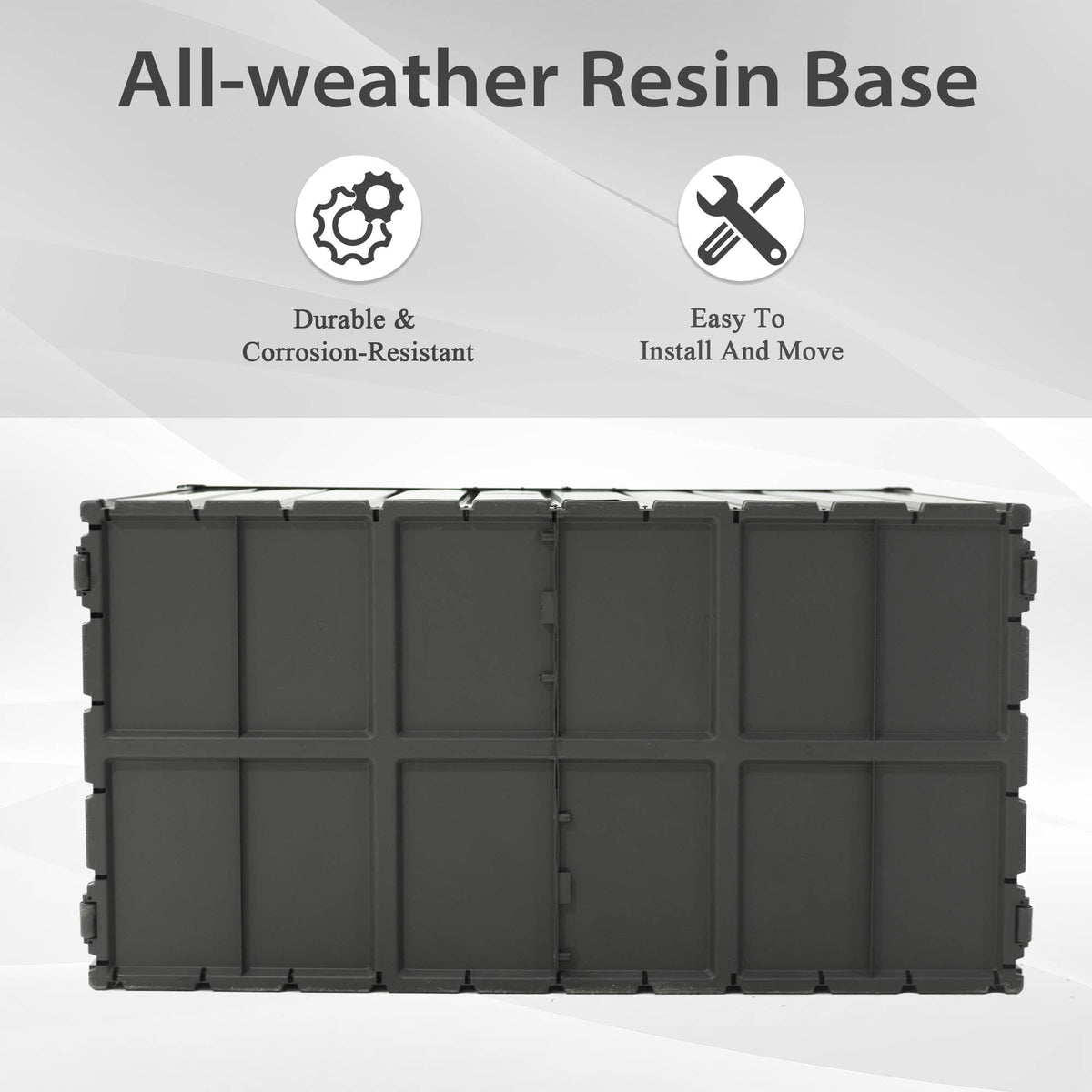 150 Gallon Outdoor Storage Deck Box - Waterproof and Lockable