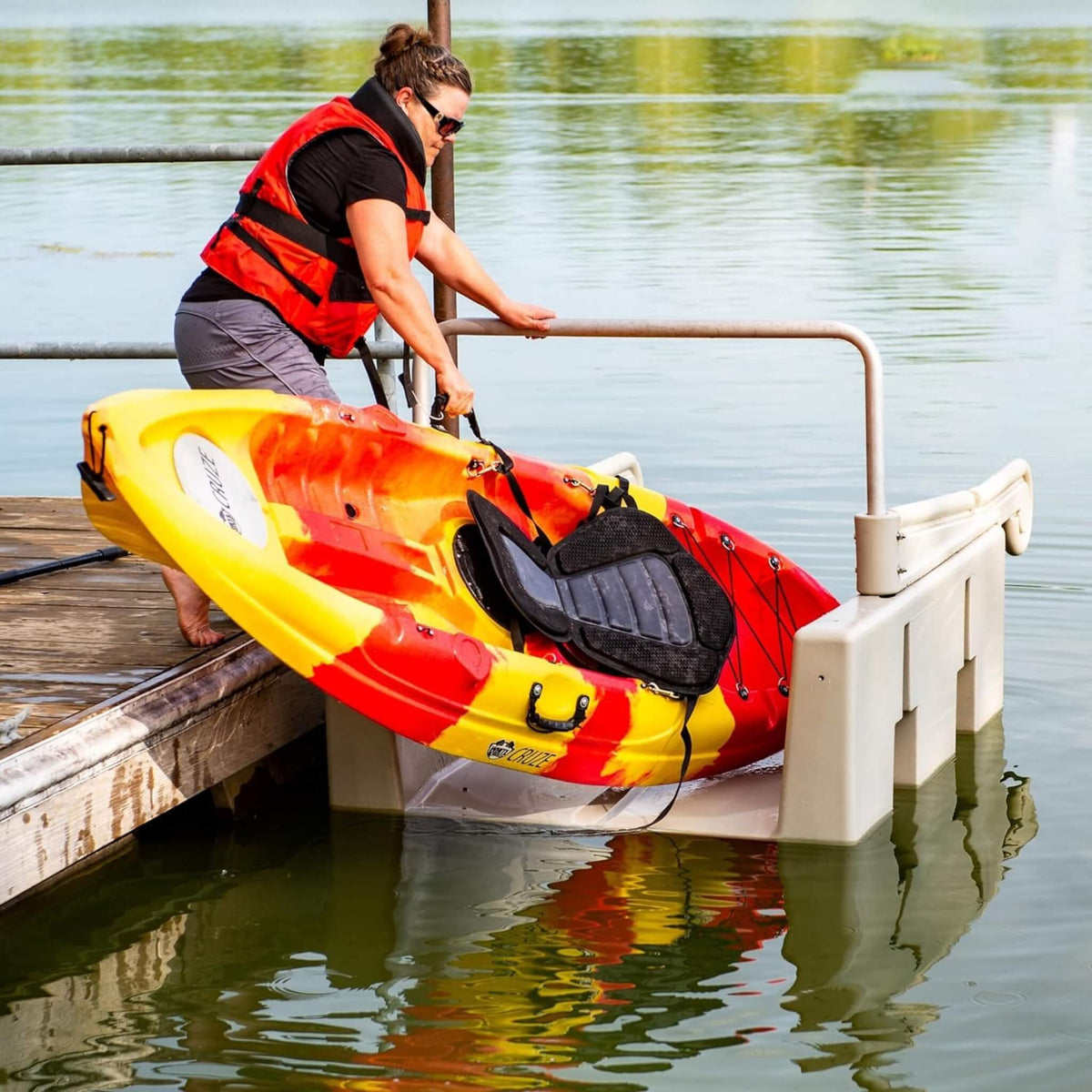 Floating Kayak Launch Station For Fixed Docks Kayaks And Canoes