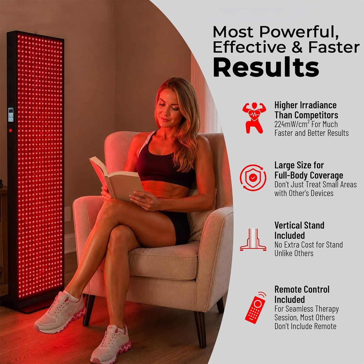 Full-Body Dual-Chip Clinical-Grade Red Light Therapy Panel