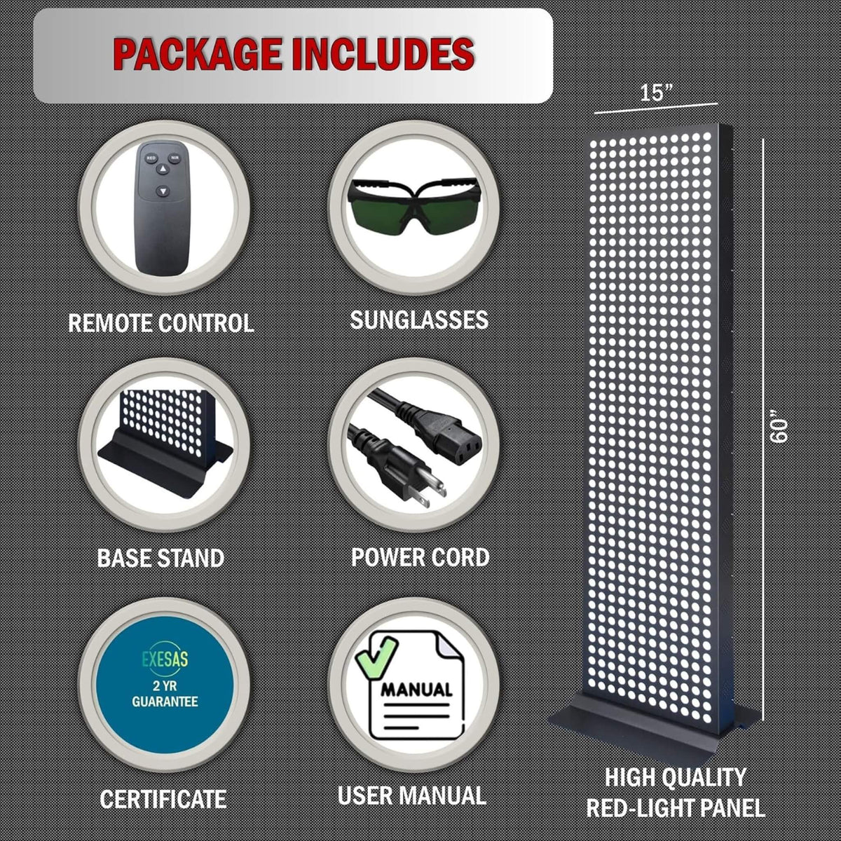 Full-Body Dual-Chip Clinical-Grade Red Light Therapy Panel