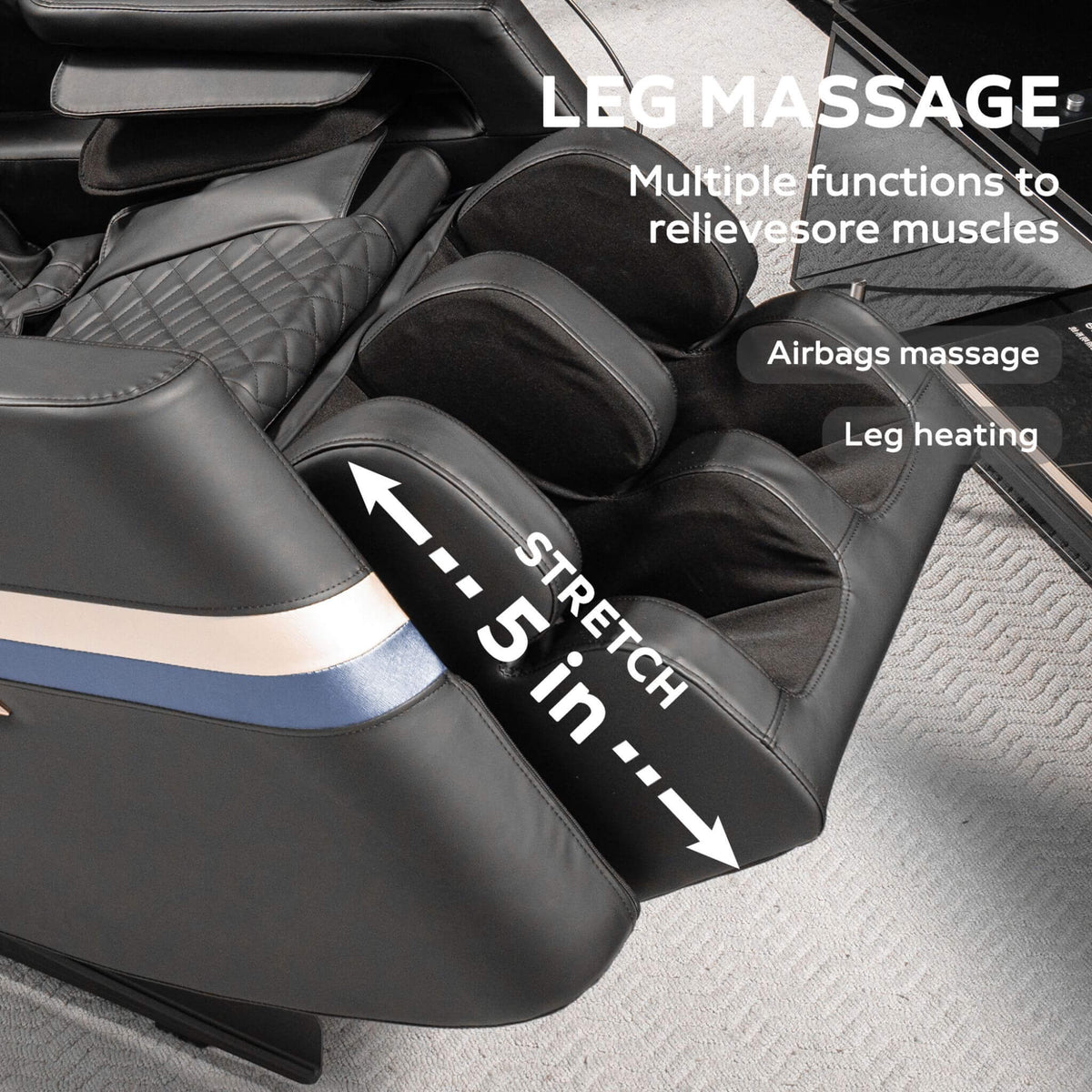 Bliss Full-Body Zero-Gravity Massage Chair Recliner With Six Massage Rollers