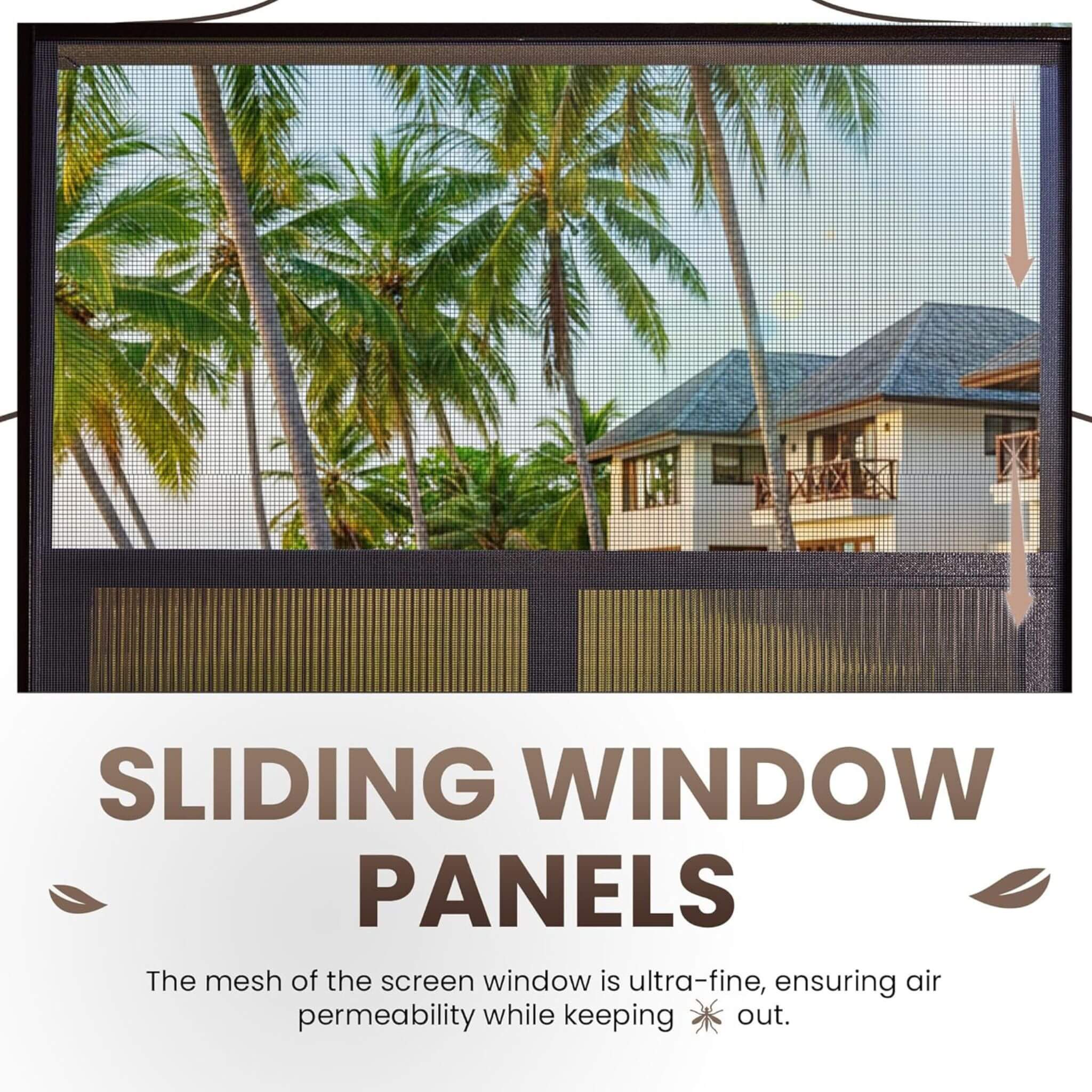 Alora Terrace Fully-Enclosed Outdoor Black Sunroom With Lockable Sliding Doors And Galvanized Double Steel Roof (SAK81634)