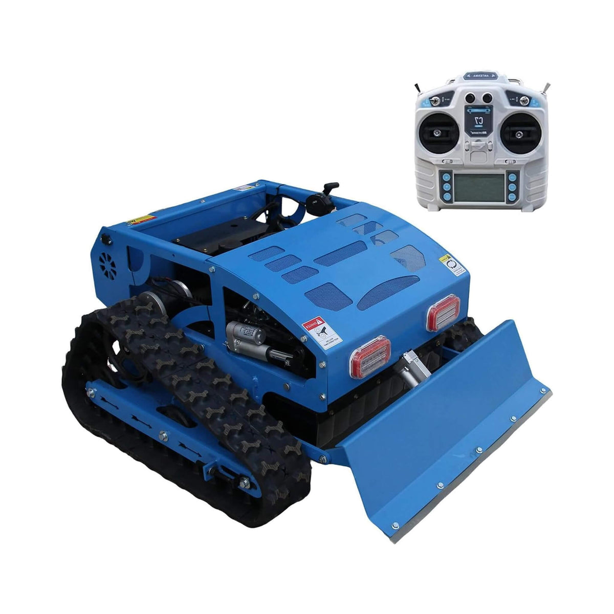 Heavy-Duty 21-Inch 9HP Commercial Remote-Controlled Robotic Lawn Mower With Tracks And Plow