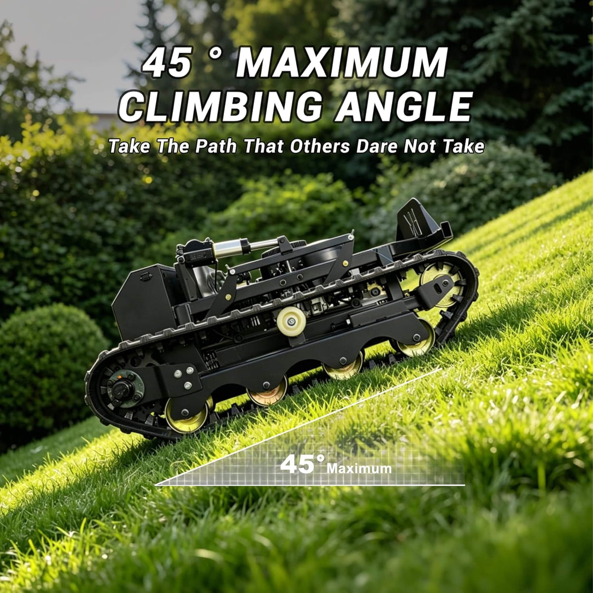 Heavy-Duty 23HP Remote-Controlled Track Mower With 35-Inch Deck