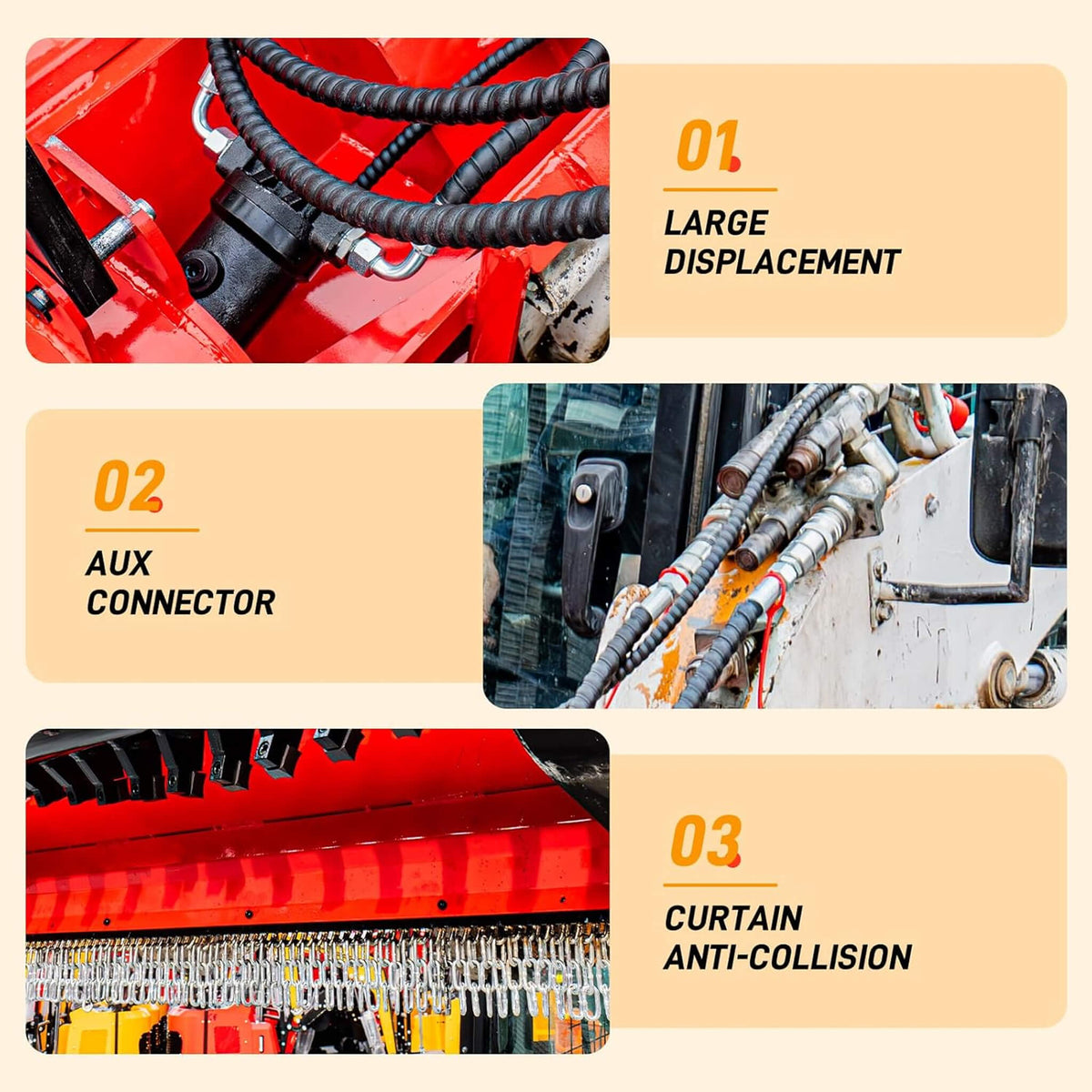 Heavy-Duty 46-Inch Drum Forestry Skid Steer Mulcher Attachment