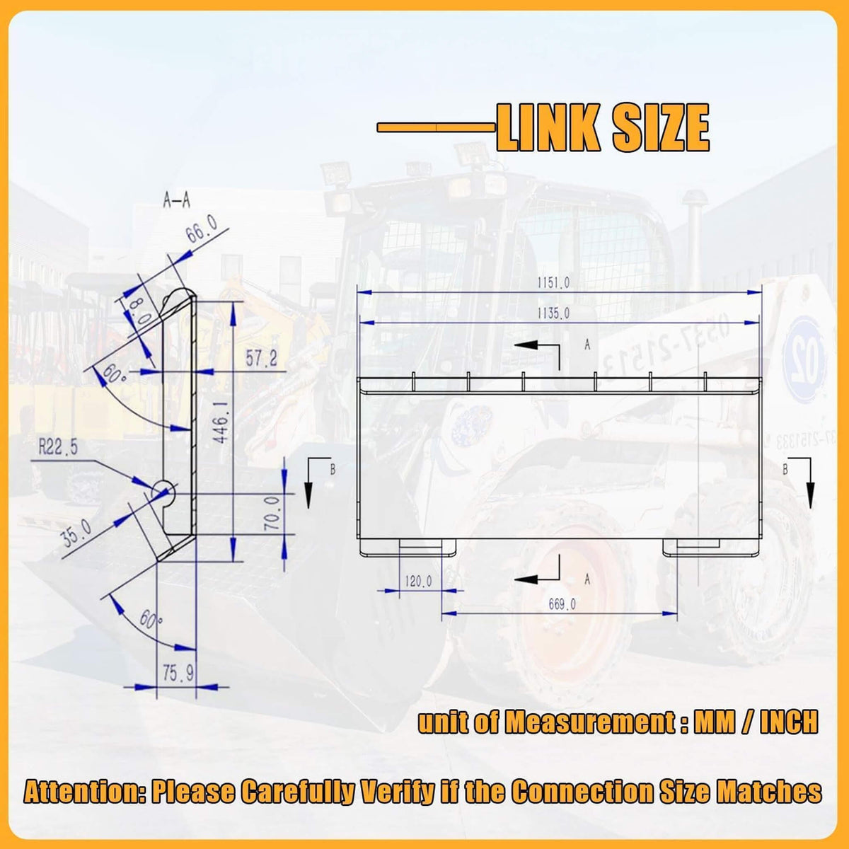 Heavy-Duty 46-Inch Drum Forestry Skid Steer Mulcher Attachment