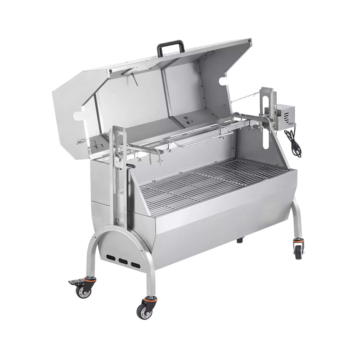 Heavy-Duty 52W Spit Roaster Rotisserie BBQ Grill For Pig, Lamb And Chicken