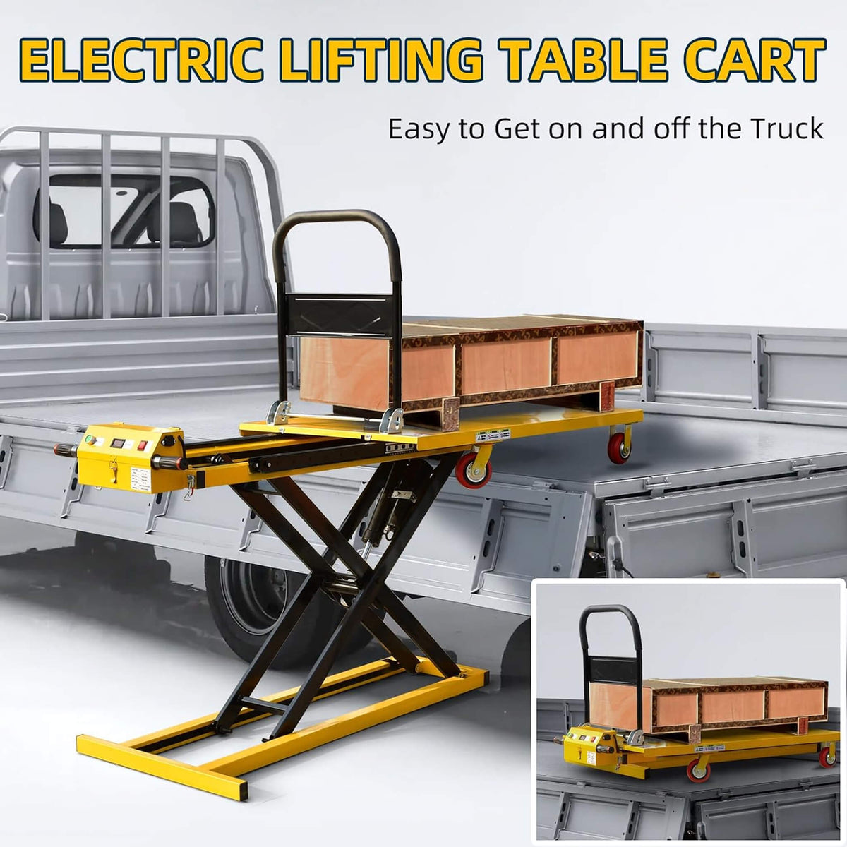 Heavy-Duty 660LBS Portable Electric Lift Table Handcart