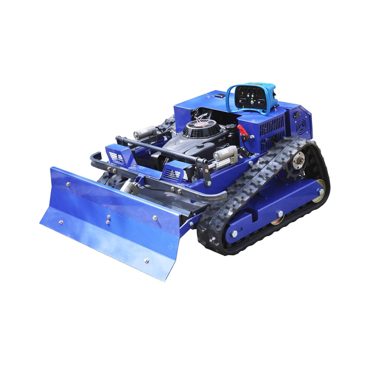 Heavy-Duty Commercial Remote-Controlled Lawn Mower With Snow Plow