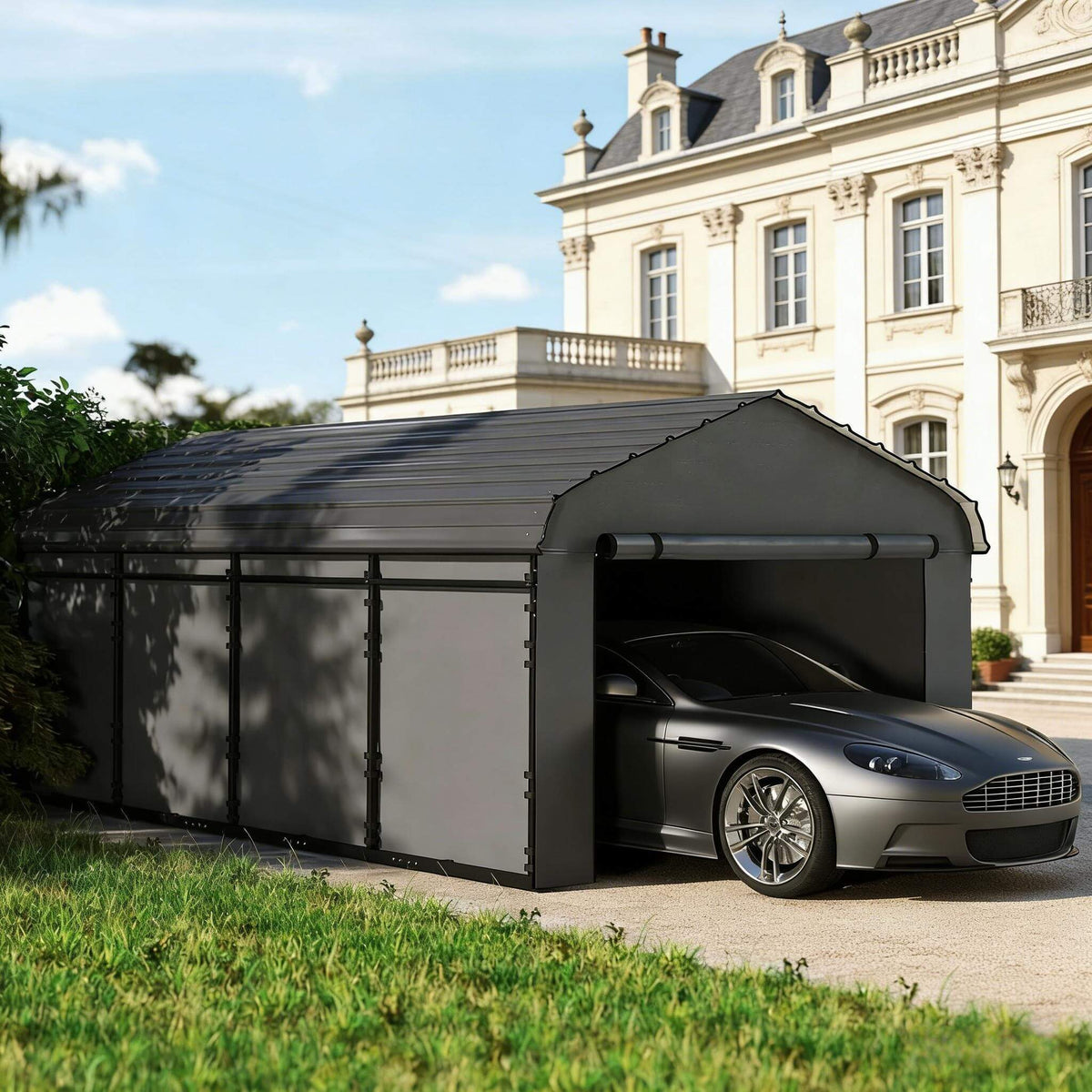 Heavy-Duty Outdoor Weather-Resistant Metal Carport Canopy