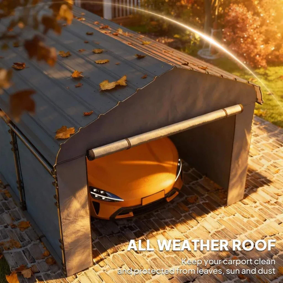 Heavy-Duty Outdoor Weather-Resistant Metal Carport Canopy