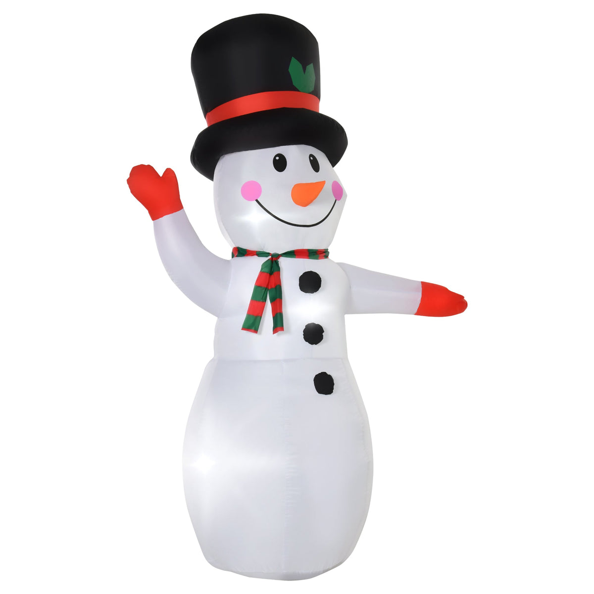 HOMCOM 8’ Christmas Inflatables Outdoor Decorations Snowman, Blow-Up Yard Christmas Decor with LED Lights Display
