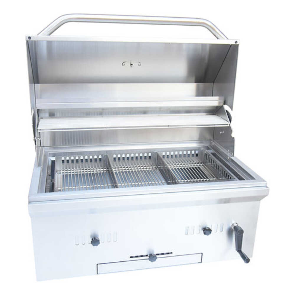 KoKoMo Grills Premium Built-In Charcoal Grill With 304 Stainless Steel And Adjustable Heat Tray, 32"