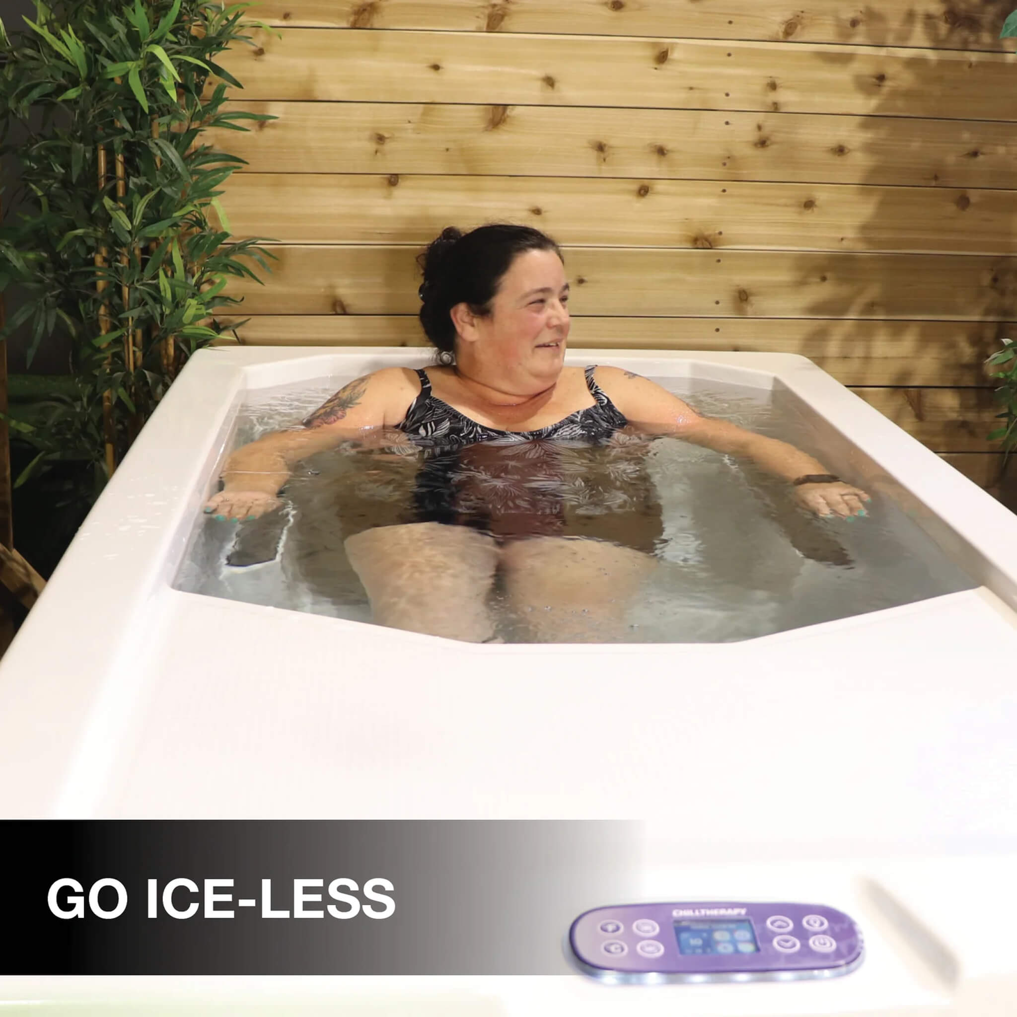 CSC 1000 Premium Cold Plunge Spa Tub With Built-In Ozone And Multi-Colored Exterior Lighting