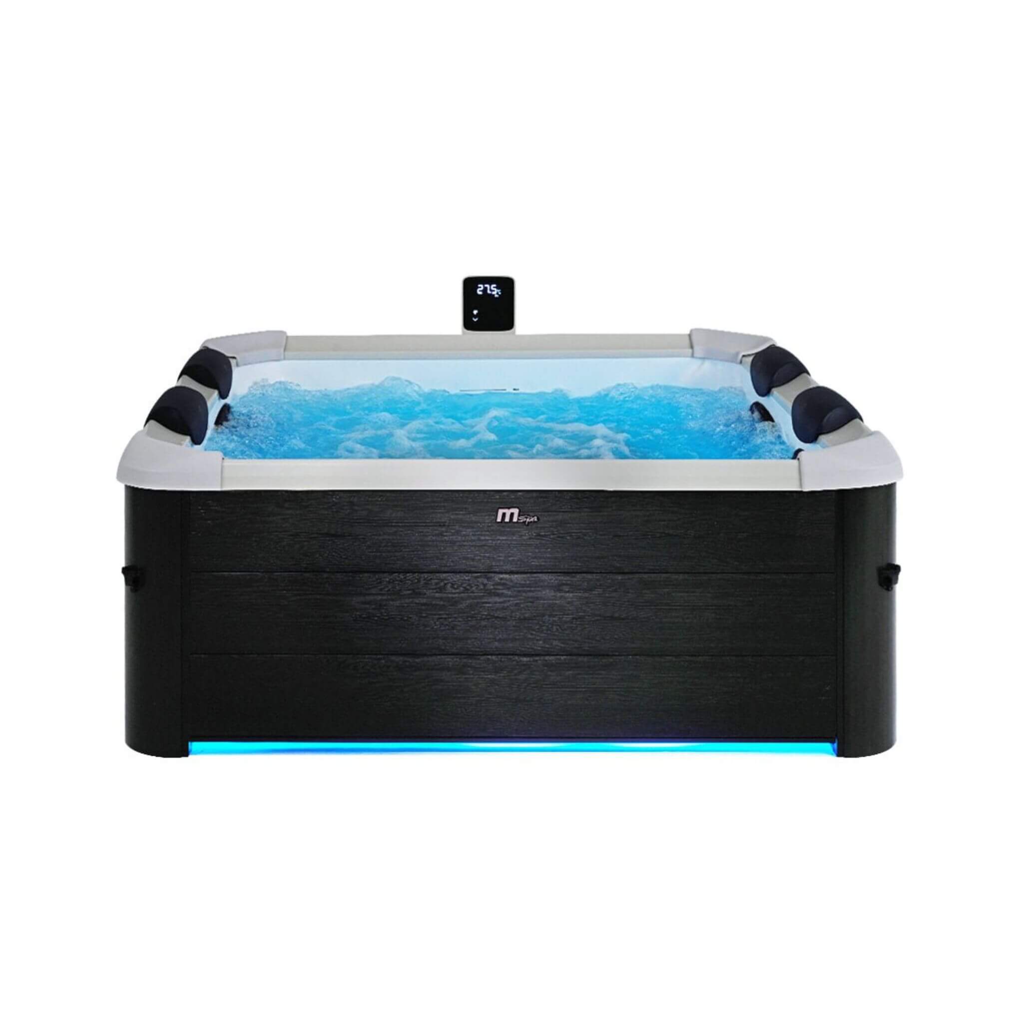 MSpa F-OS063W Oslo Supreme 6-Person 120 Jets Square Spa W/ LED Lights & Integrated App Control (SAK93516)