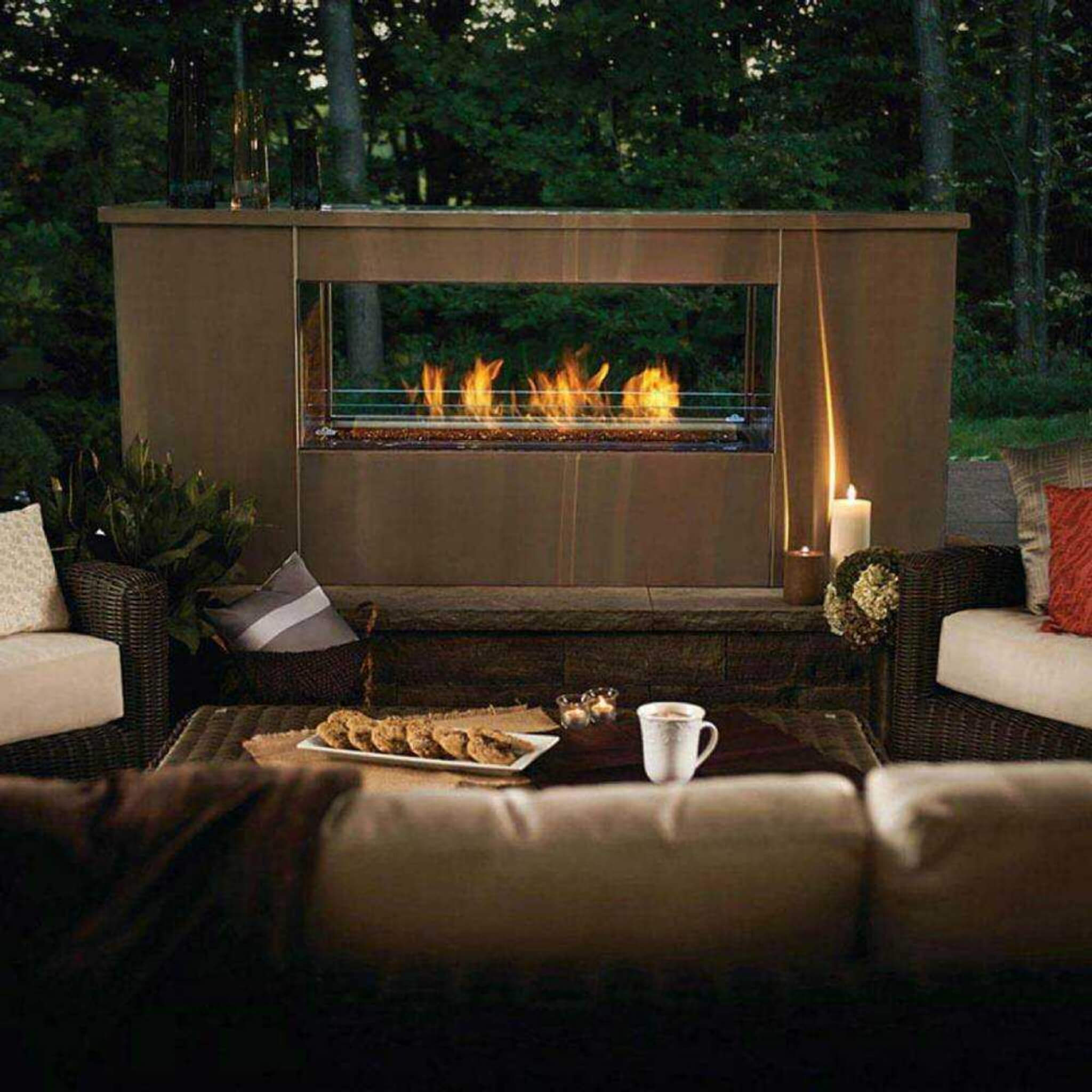 Napoleon Galaxy 48-Inch Outdoor Linear Single-Sided Electronic Start Natural Gas Fireplace [GSS48E] (SAK60567)
