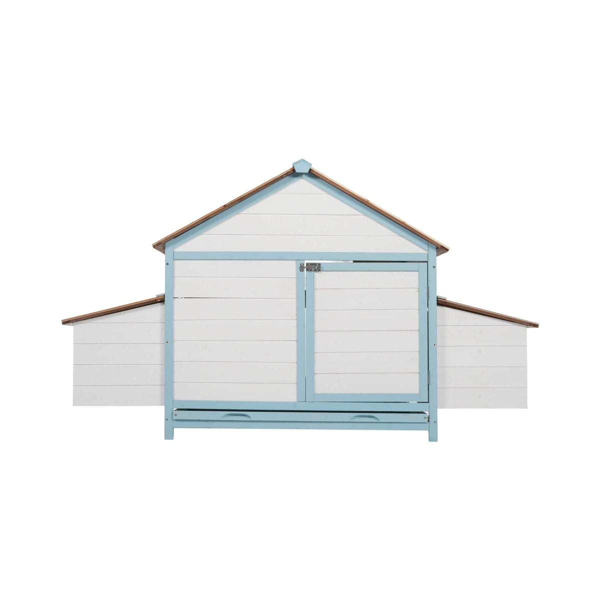 96-Inch Outdoor Fir Wood Chicken Coop With Nesting Box And Run