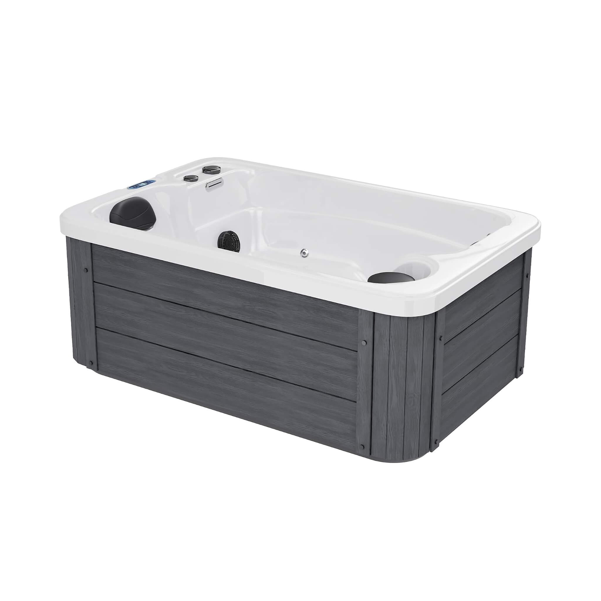 Nuvia Premium 2-Person Outdoor Hot Tub W/ 15 Stainless Steel Jets