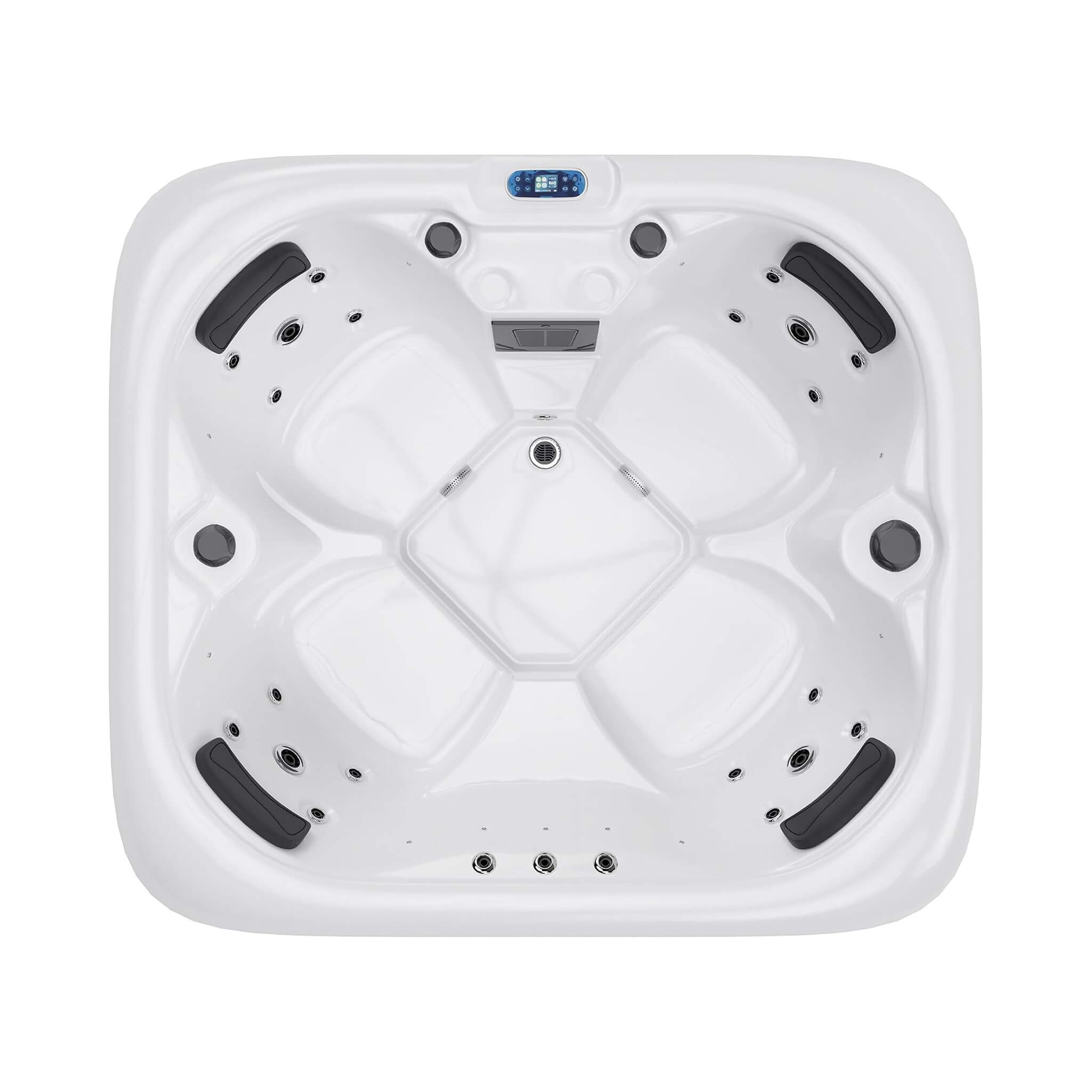 Nuvia Premium 4-Person Outdoor Hot Tub W/ 23 Stainless Steel Jets