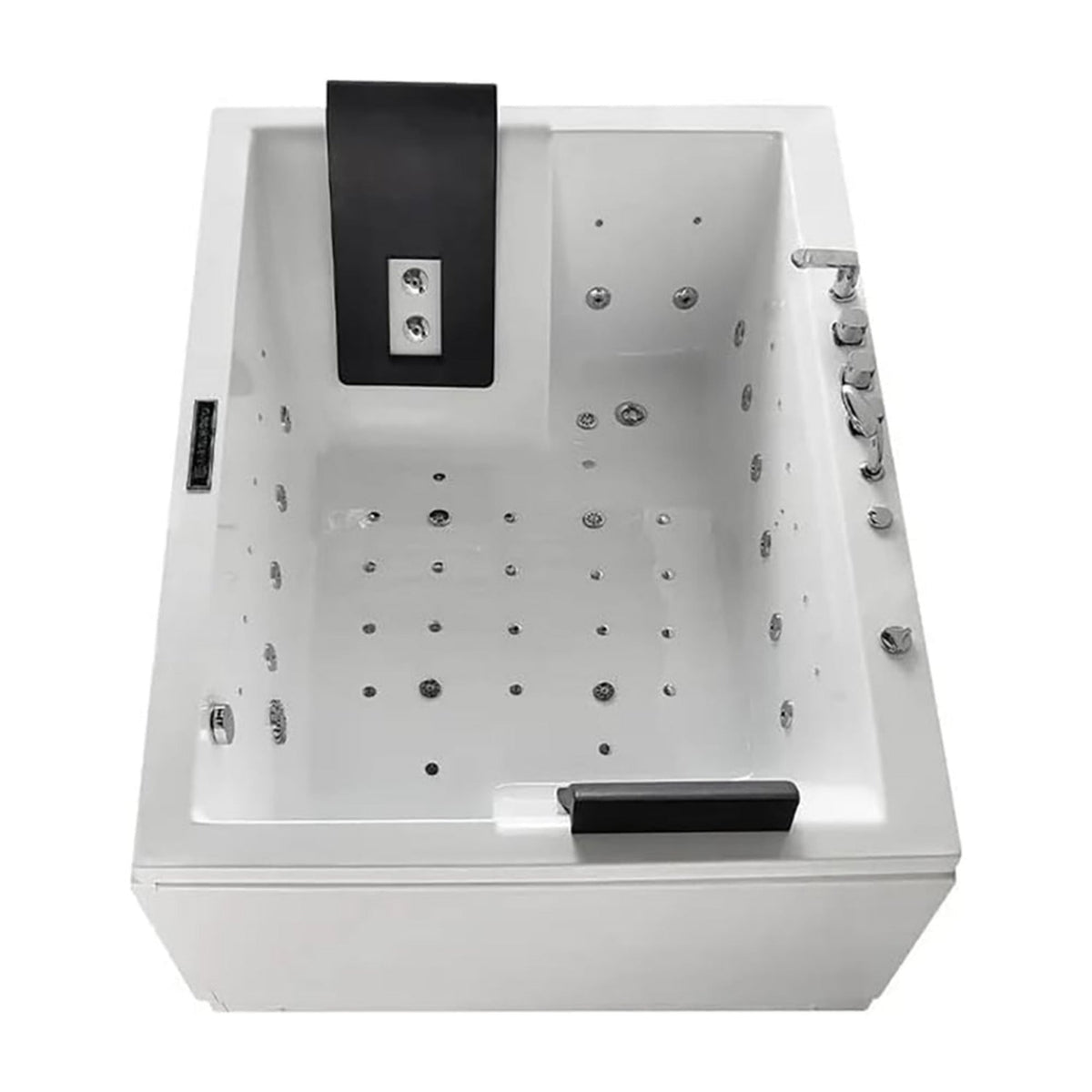 Luxara 71-Inch Premium Modern Acrylic Soaking Bathtub With Bubble Jets And LED Lighting