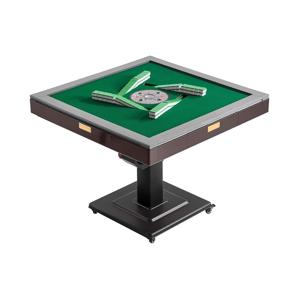 Premium Automatic Foldable Mahjong Table With Wheels And Two Sets Of Tiles