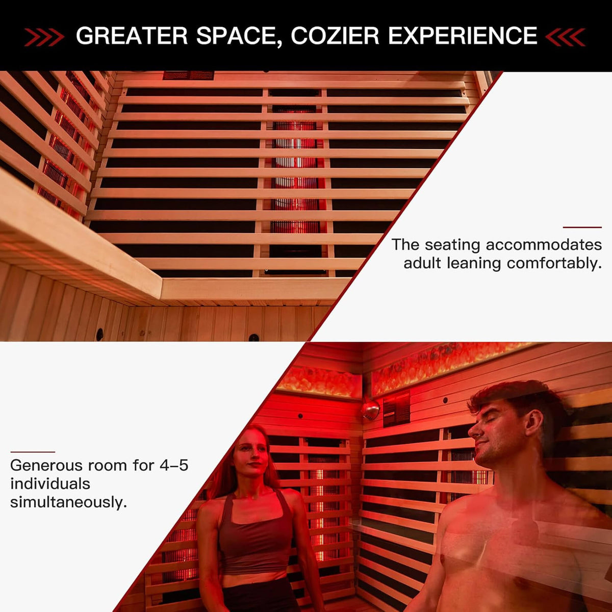 Ember 4-Person Full-Spectrum Infrared Sauna With Himalayan Salt Panels [Made-To-Order]