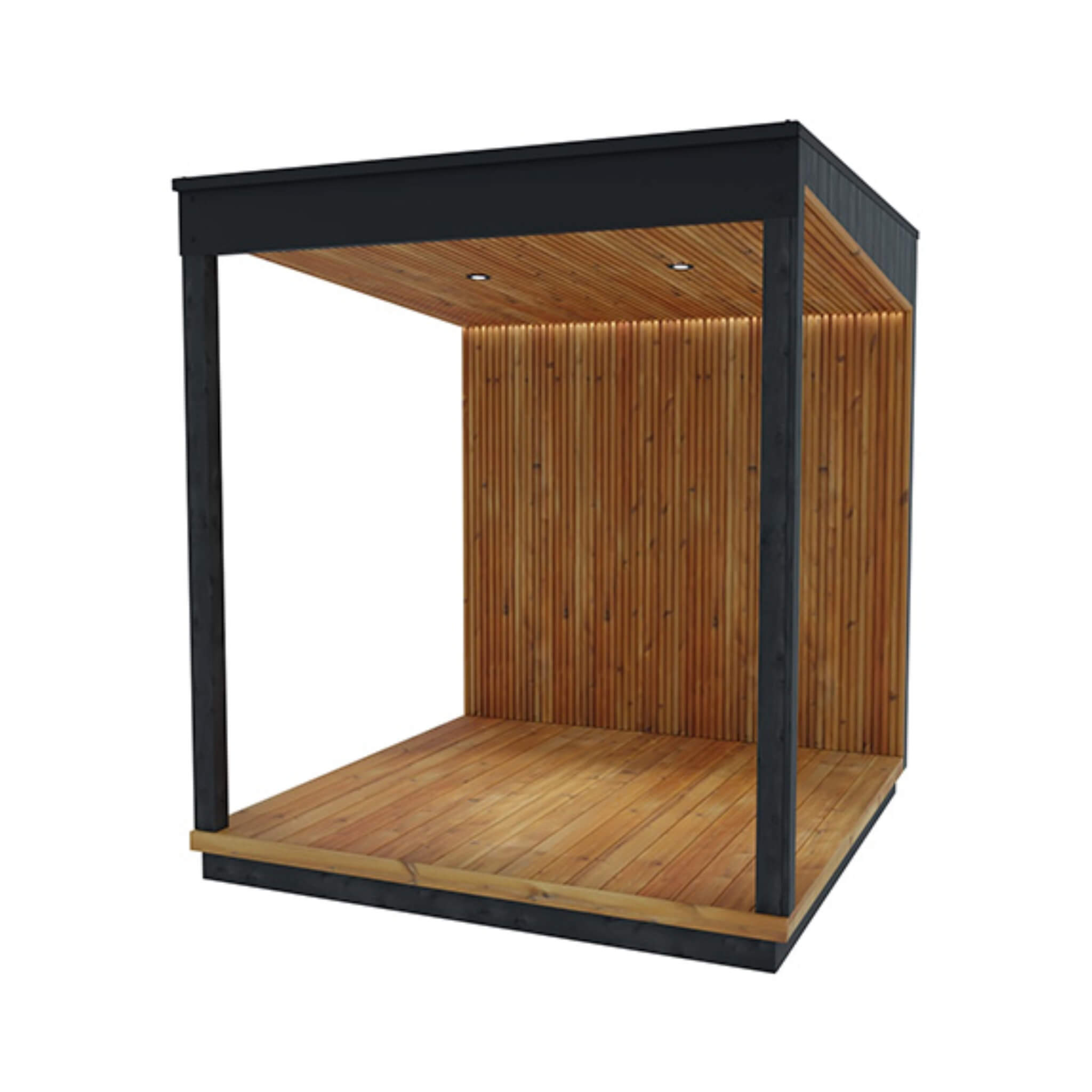 ThermaSol Nordic Misty Outdoor Fully-Assembled Wood Terrace [Made-To-Order]