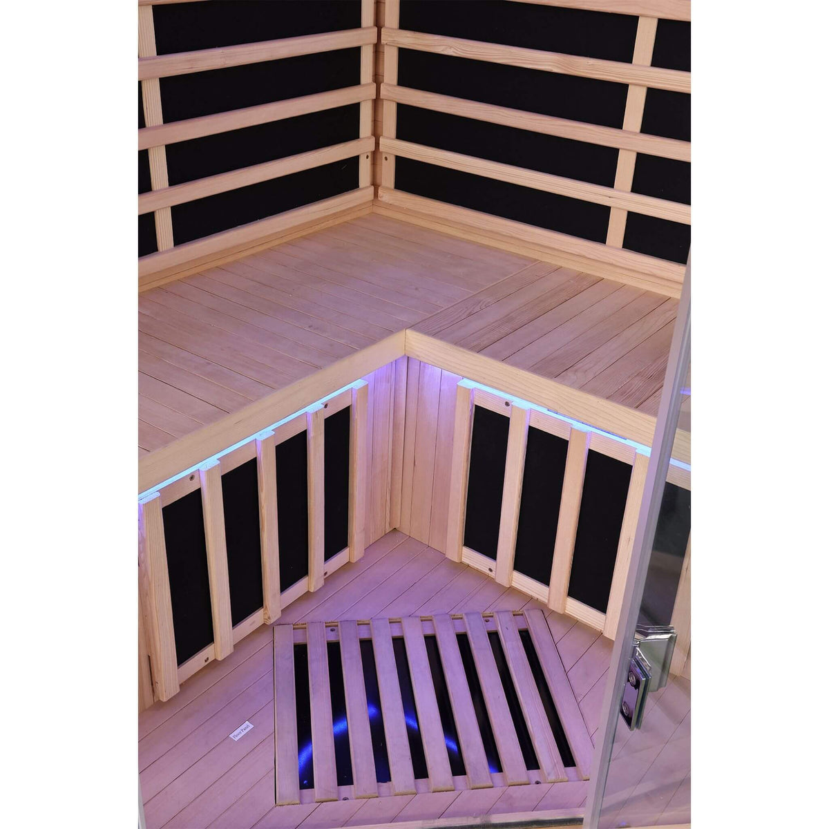 Ember Premium Canadian Hemlock 2-Person Indoor Infrared Sauna Room With Glass Front