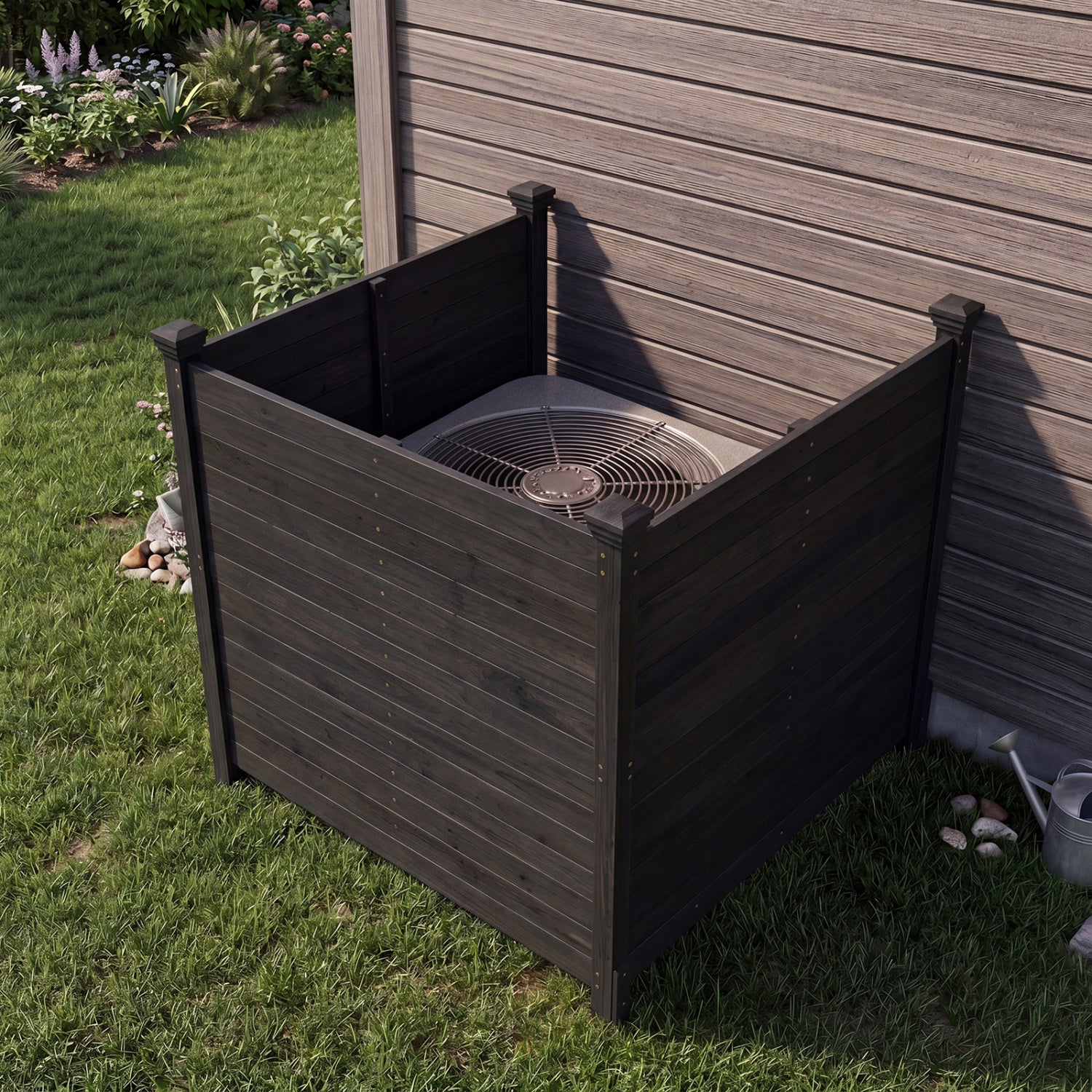 3-Panel Outdoor Privacy Fence for AC Units & Equipment
