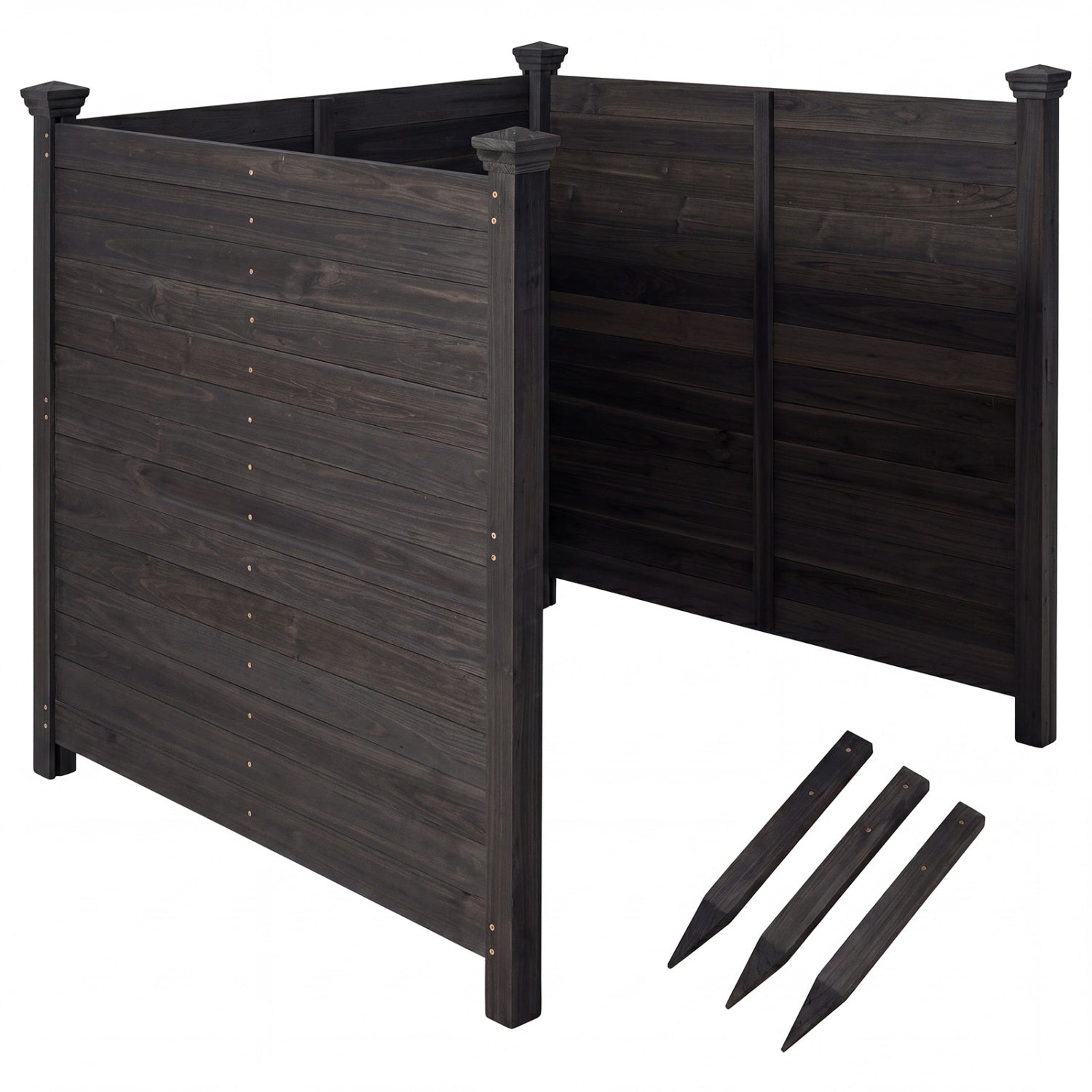 3-Panel Outdoor Privacy Fence for AC Units & Equipment
