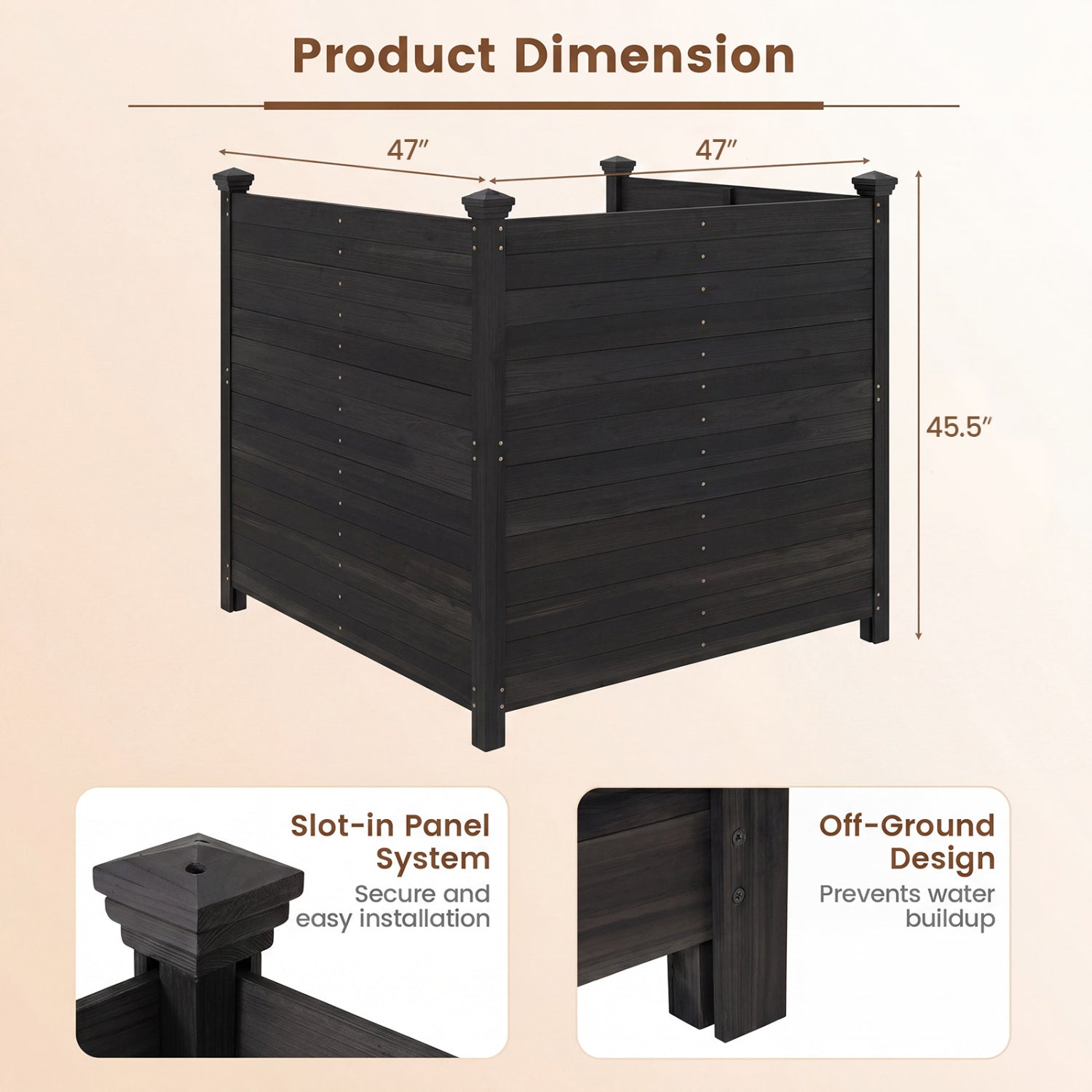3-Panel Outdoor Privacy Fence for AC Units & Equipment