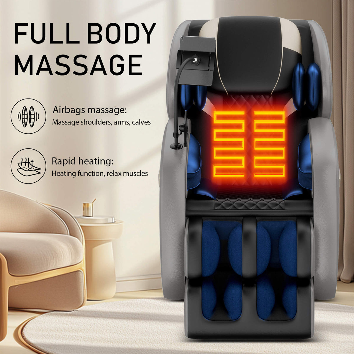 Opulence Zero-Gravity Massage Recliner Chair With Bluetooth Audio